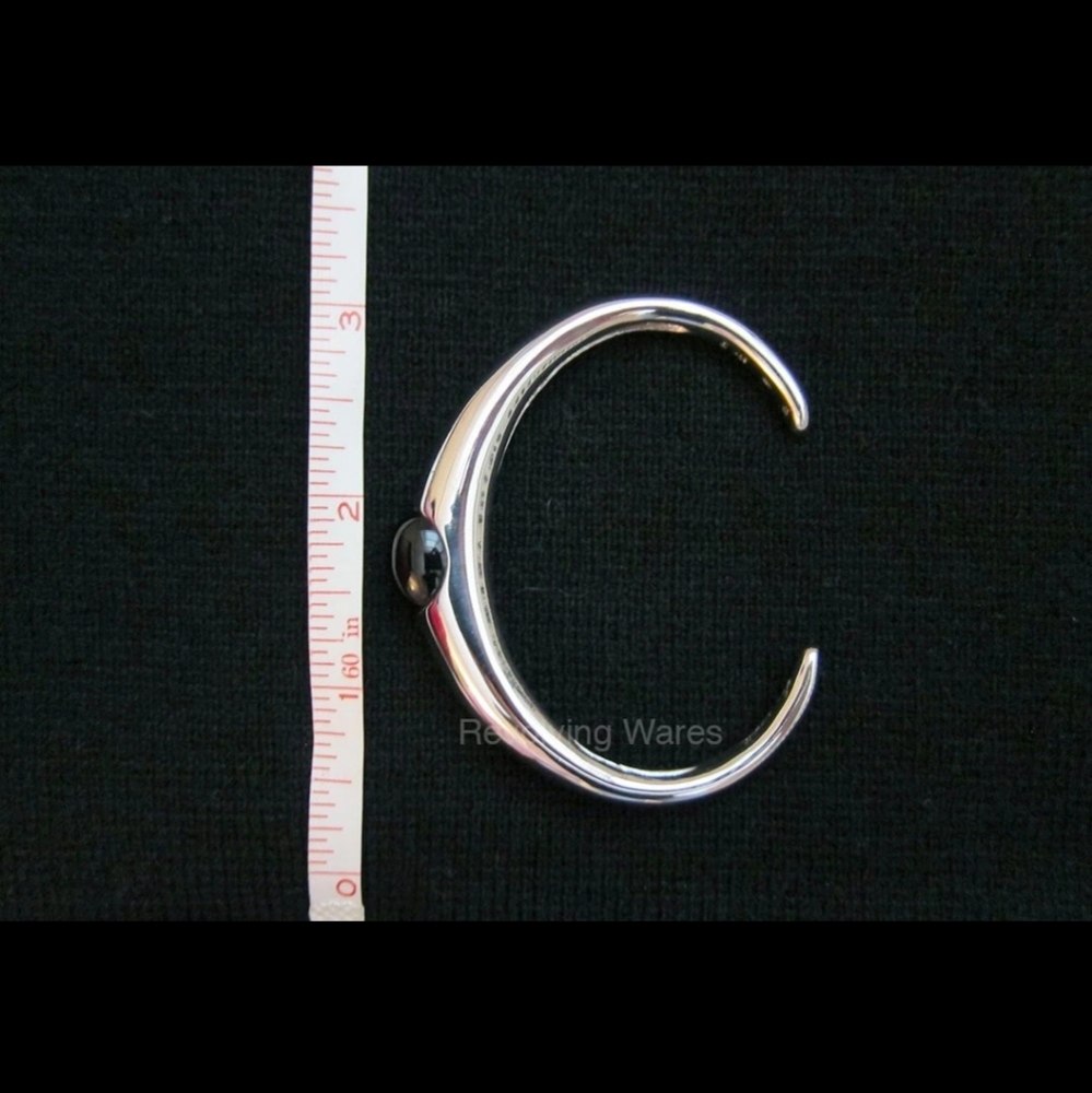 Baccarat Tentation Black Crystal Sterling Silver Bracelet Preowned - Picture 6 of 7